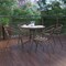Flash Furniture Lila 31.5in Round Glass Top Metal Table with 4 Bronze Aluminum Slat Stack Chairs TLH-072RD-017CBZ4-GG - alternate 10
